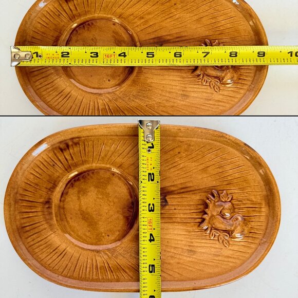 Vintage 70s Cottagecore Arnel's Merry Mushroom Ceramic Mug and Tray Snack Set - Picture 16 of 17